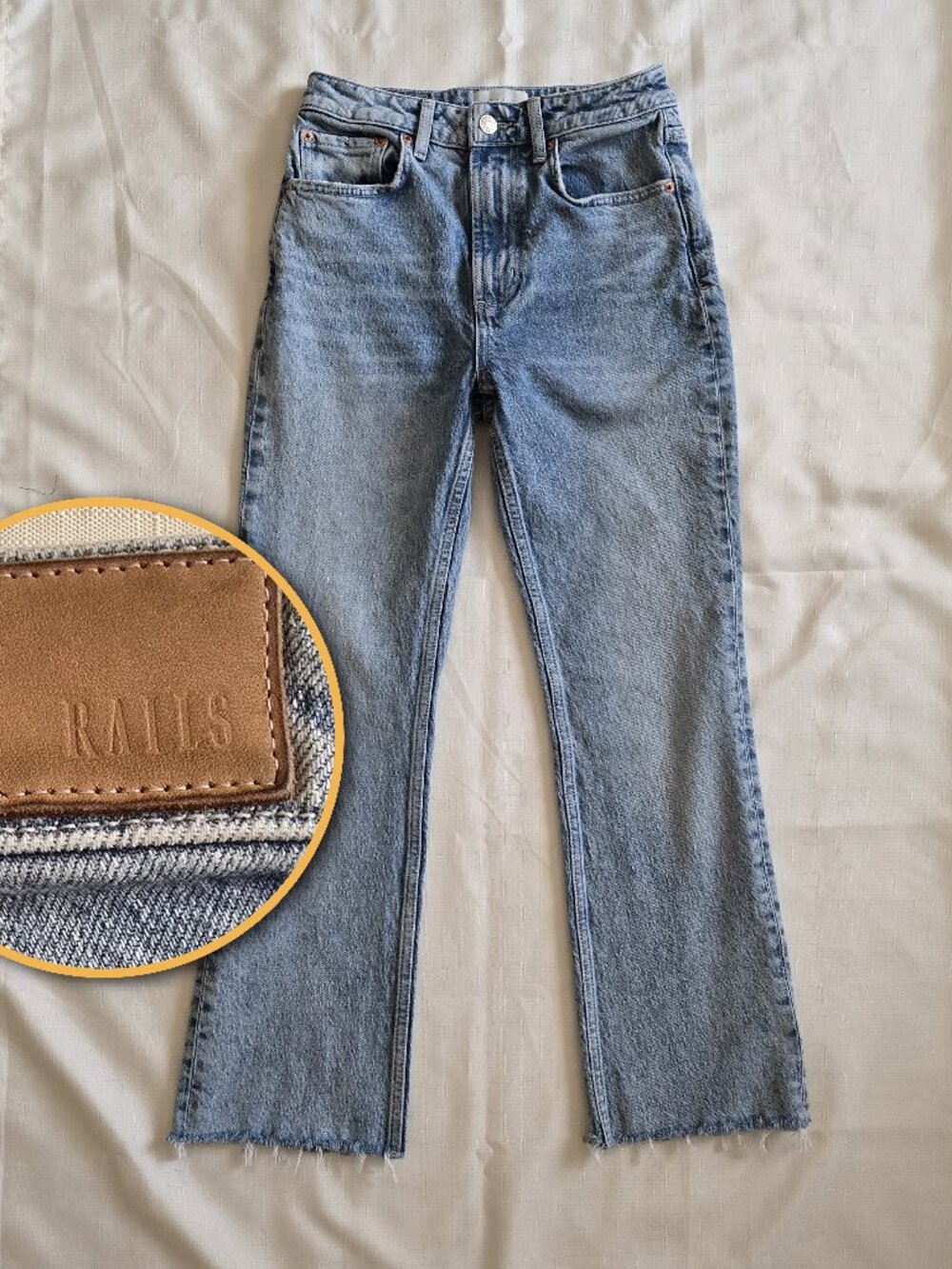 Rails High Rise Straight Leg Jeans Size 24 Light Wash Denim